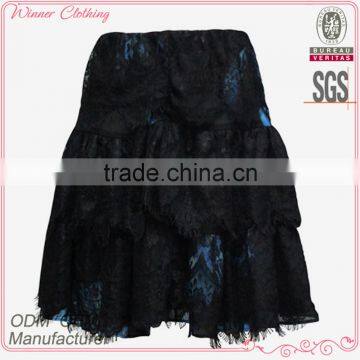 black short lace black girls mini skirt
