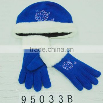 fleece hat,glove