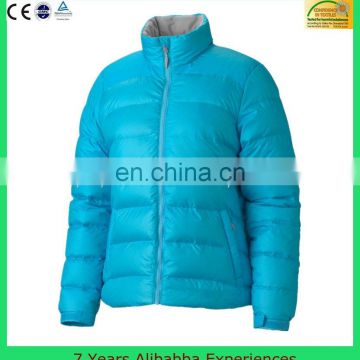 Womens light blue down jacket wholesale, goose down jacket (7 Years Alibaba Experience)