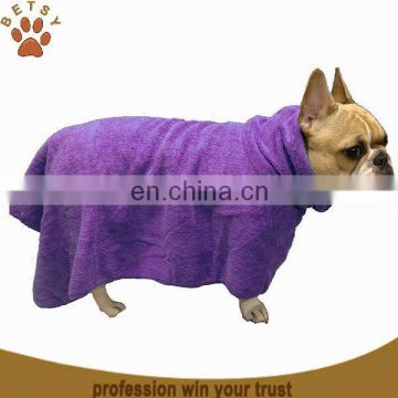 2015 hot sale microfiber cute winter pet bathrobes wholesale