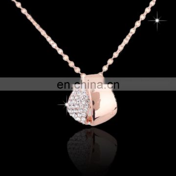 Promotional wholesale custom crystal diamond rhinestone 2014 fashion pendant necklace jewelry MCB-0024