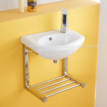 China Supplier Bathroom sanitary ware Wall Hung ceramic white Wash Hand Sink basin with good quality cheap price