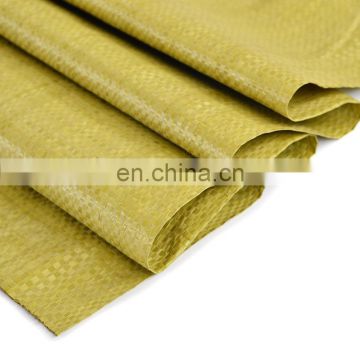 25kg 50kg recycled yellow pp plastic woven bag for agriculture