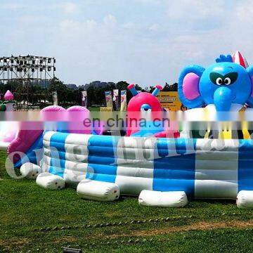 Customized Durable  Kids and Adults Inflatable Park ,Inflatable Amusement Trampoline Park Inflatable Playground For Resort Place