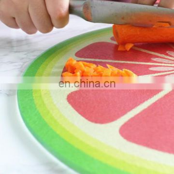 Durable Tempered glass cutting board with kitchen conversions on it smooth glass cutting board