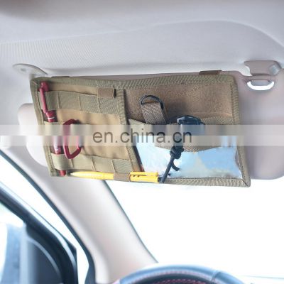 1Pc Car Organizer Foldable Sun Visor Pouch Storage Nylon Panel Car Organizer Accessories Holder Bag Accessories