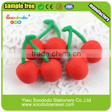 Cool Fruit Chinese Cherry Rubber Eraser for children