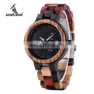 BOBO BIRD Custom Your Own Logo on Wooden Watch And Box Handmade Wooden Watches Dropshipping Gift For Women