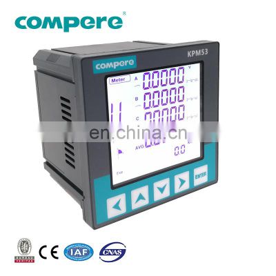 KPM53UP-1 3 Phase rated 1A LCD rs485 ethernet network smart Profibus-dp power meter with modbus tcp