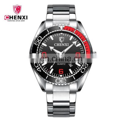 Hot Sale CHENXI 8206G Colorful Men Quartz Watches Offer Price Stainless Steel Strap Men Wristwatches