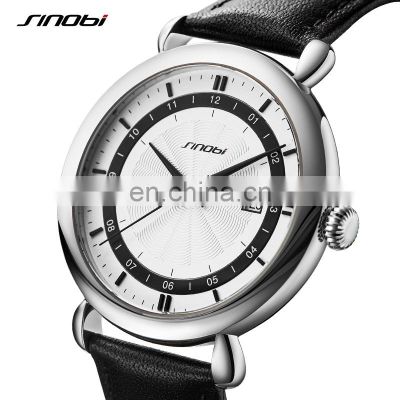 SINOBI Wrist Watch for Men 2021 S9844G Watch Sinobi Gentleman Classic Quartz Watches Motre Homme Black Handwatch