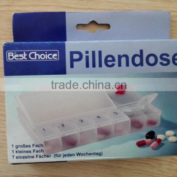 plastic dispenser pill reminder box