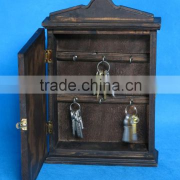 Hot sale customized wooden wall hanging key box,metal lock for wooden box,hanging lock box for keys,key lock box for hotel use