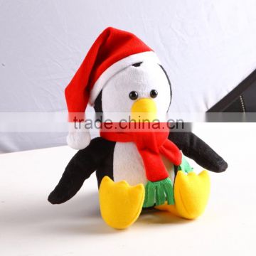 flapping penguin with scarf and hat
