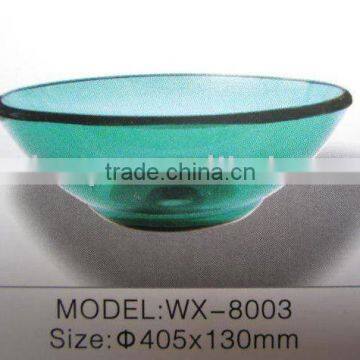 glass basin/coloured glass washing basin/glass bowl basin