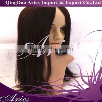 Unprocessed natural color human remy kosher wig in stock