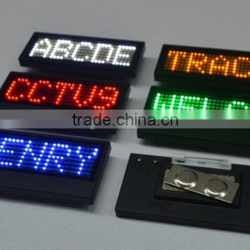 english led badge,can chage message though computer system
