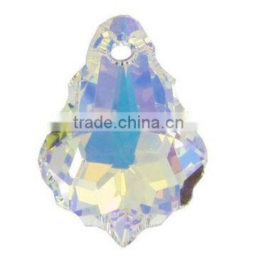 22mm x 15mm Crystal AB Baroque Pendant