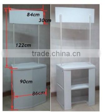 L plastic table with pp printing