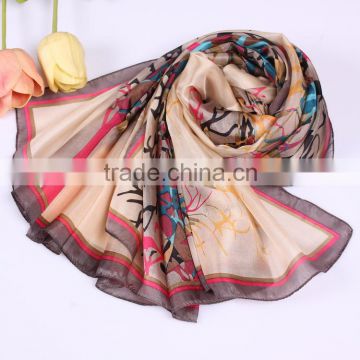 Fashion Big Size silk scarf custom print