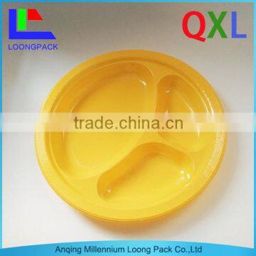 Yellow Food Grade Plastic Portion Plate QXL009