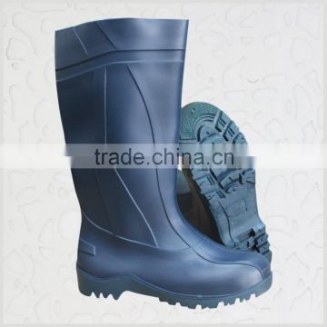 Navy PVC rain boots with steel toe,safety rain boots,rain shoes
