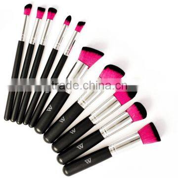 2016 10pcs hot sell facial cleansing makeup cosmetic brush set with package wholesale
