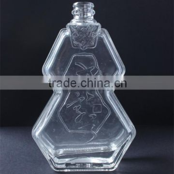 450ml crystal european clear glass alcohol bottle