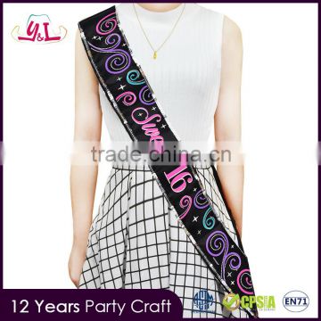 Birthday Party Decorations Birthday Sash Of 16 Years Old Birthday Party Supplies