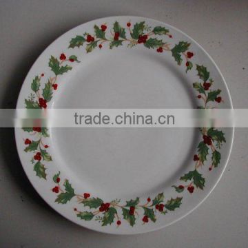 white ceramic plate for Christmas