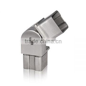 AISI304/016 stainless steel adjustable tube connector for handrail railing