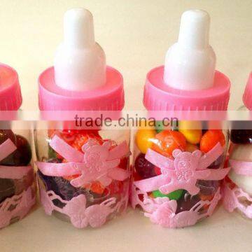 Customized pe plastic candy bottle for baby gift