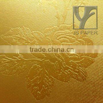 JS cheap glossy gold aluminized paper, shiny gold paper