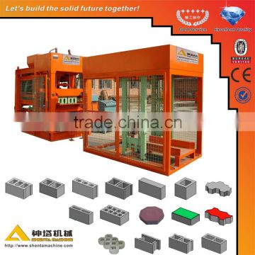 Hot sale! PLC controller,import hydraulic valve. ShentaQTY6-15 concrete automatic brick and block stacker