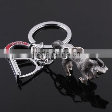horse keychain metal