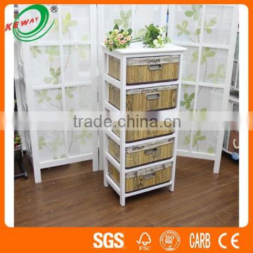 Hand Painted Tall Thin Vertical Storage Cabinets