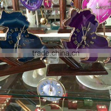 wholesale Cute agate clock for home decoration