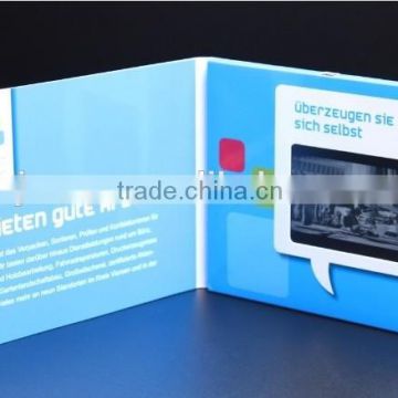 Hot sale 4.3 inch blue picture video lcd business card video brochure for advertising