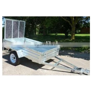 Box Trailer with mesh ramp tipping box trailer