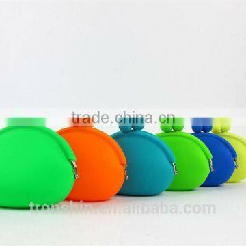 Portable Eco-friendly silicone coin purse with customized shapes and colors