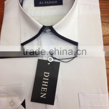 2015 new design wide collar fancy cotton long sleeve student style boy shirt summer