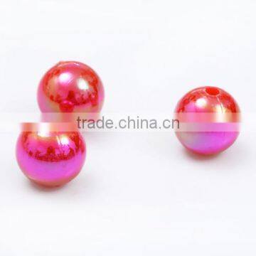 Plastic Round AB Color Beads