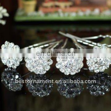 Bridal Flower Crystal Hair Pins