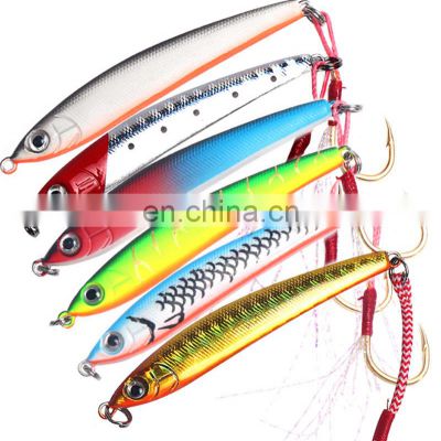 6.5cm 6.5g  Quality ABS Plastic Fishing Long Casting Sinking Pencil Vibration Single Assist Hook Lures  Fishing Lure Supplier