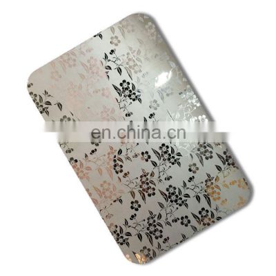 Mirror Embossed Pattern Sheet Stainless Steel for Interior Decoration