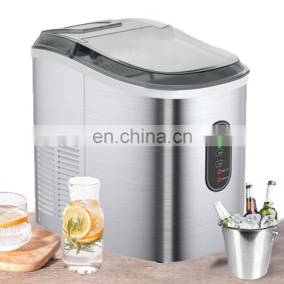 New Self Cleaning Function Automatic Manual Water Filling Bullet Mini Portable Ice Maker