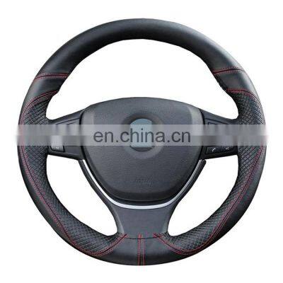 New product recommendation 100% cowhide woven soft non-slip cover 38cm general-purpose vehicle steering wheel cover