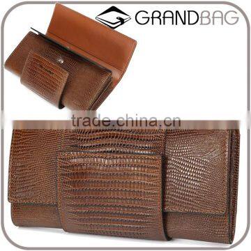 high grade lizard wallet high capacity cow leather long style wallet multi bags purse male fashion women money bag