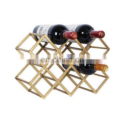 Iron Grape Red Wine Bottle Stand Holder
