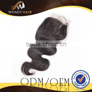 Hot selling new hot easy care 2013 4x4in high quality swiss lace closures